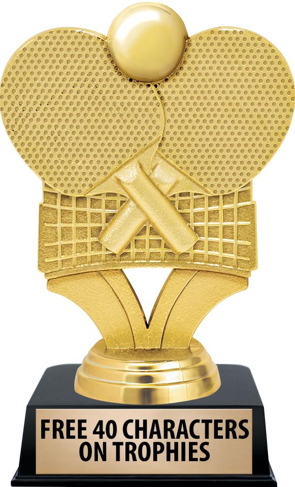 6"TROPHY ON BLACK CONTEMP BASE