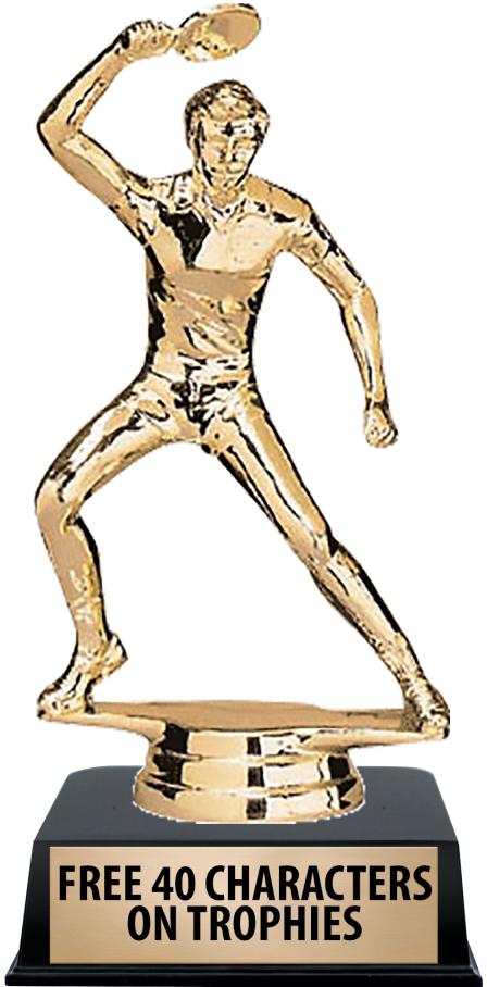 6"TROPHY ON BLACK CONTEMP BASE