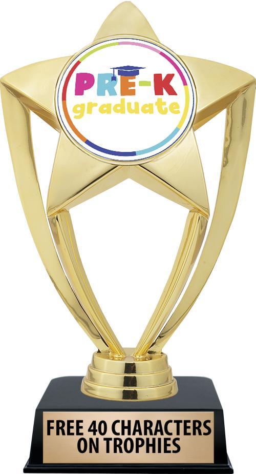 6"TROPHY ON BLACK CONTEMP BASE