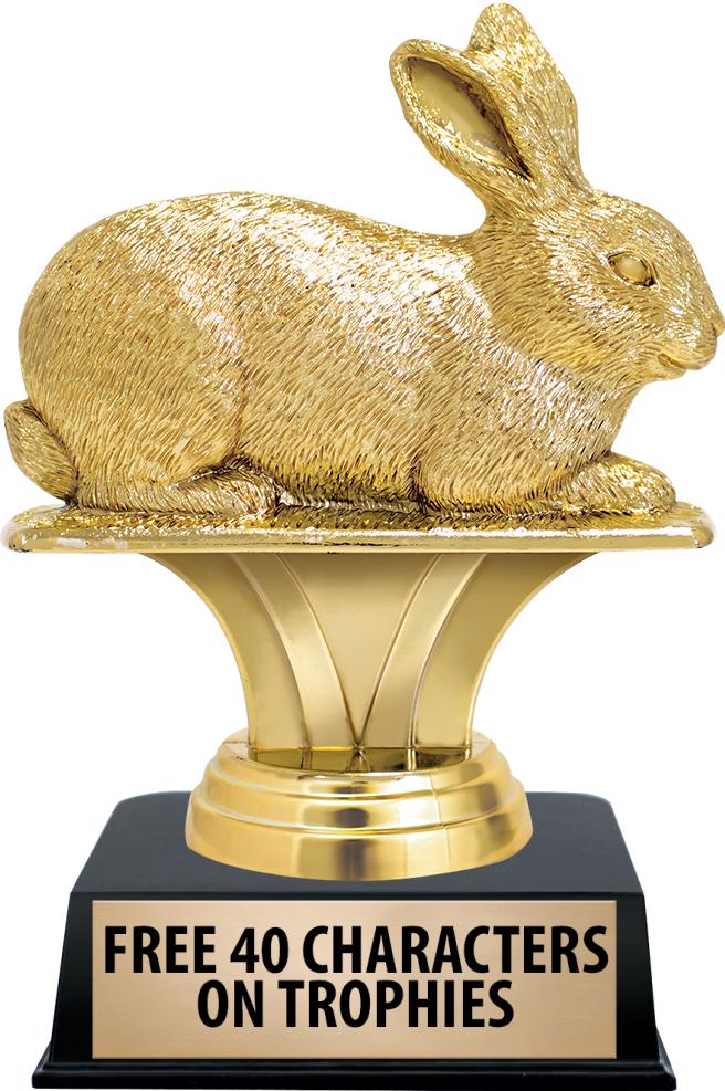 6"TROPHY ON BLACK CONTEMP BASE