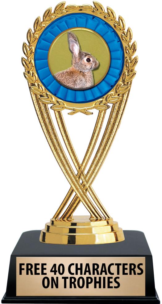 6"TROPHY ON BLACK CONTEMP BASE