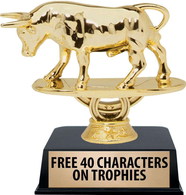 6"TROPHY ON BLACK CONTEMP BASE