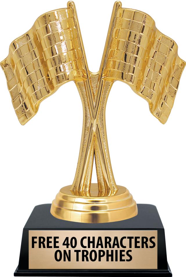 6"TROPHY ON BLACK CONTEMP BASE