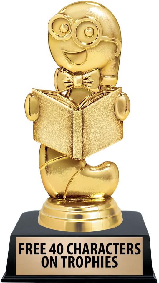 6"TROPHY ON BLACK CONTEMP BASE