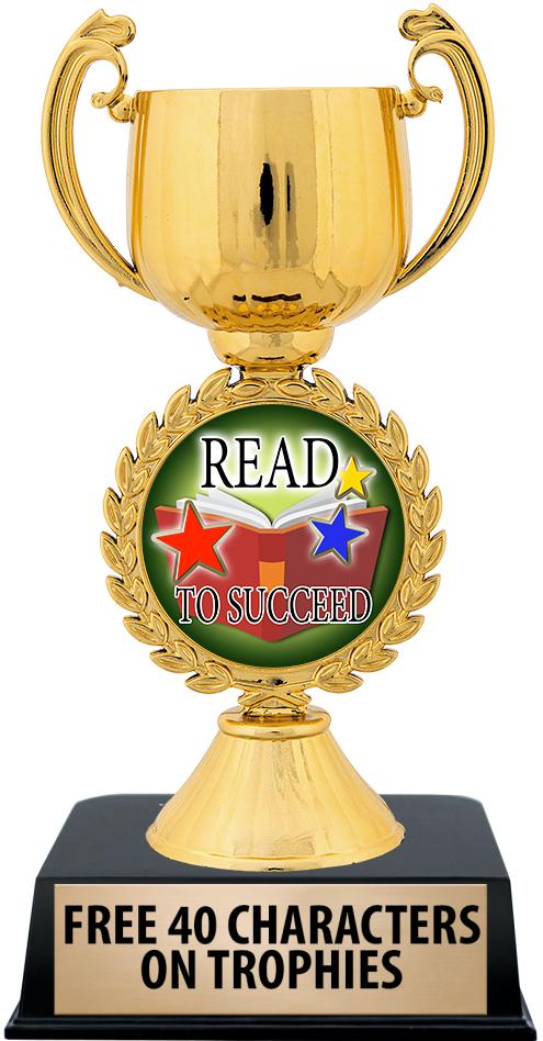 6"TROPHY ON BLACK CONTEMP BASE