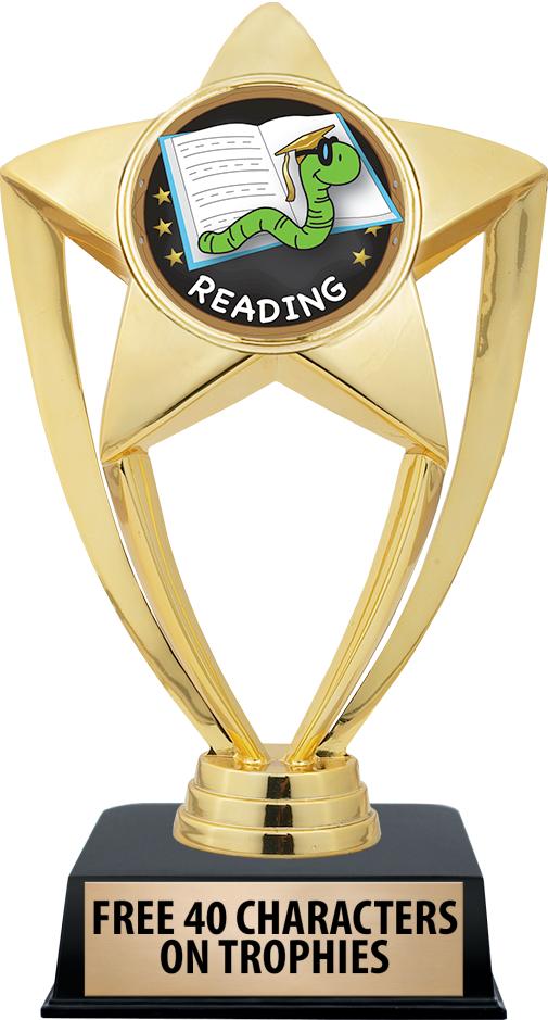 6"TROPHY ON BLACK CONTEMP BASE