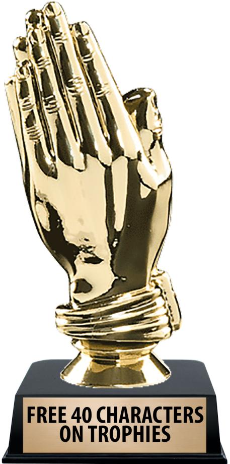 6"TROPHY ON BLACK CONTEMP BASE