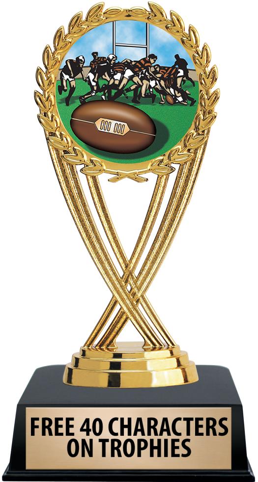 6"TROPHY ON BLACK CONTEMP BASE