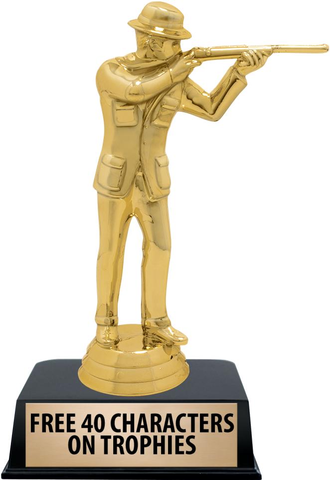 6"TROPHY ON BLACK CONTEMP BASE