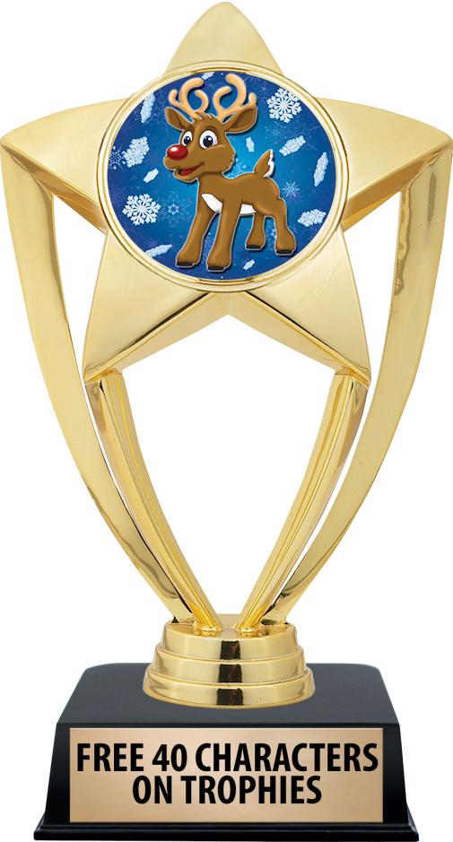 6"TROPHY ON BLACK CONTEMP BASE