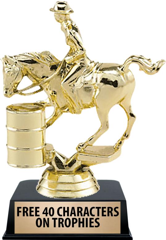 6"TROPHY ON BLACK CONTEMP BASE