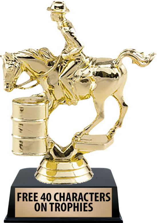 6"TROPHY ON BLACK CONTEMP BASE