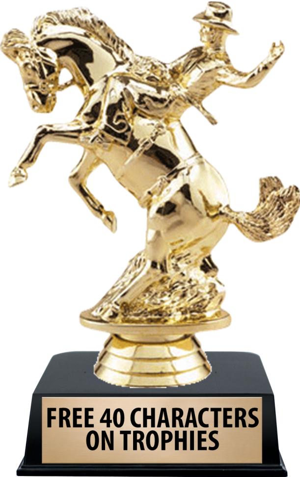 6"TROPHY ON BLACK CONTEMP BASE