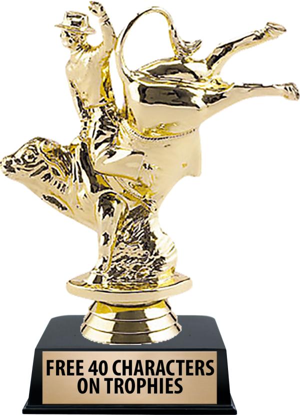 6"TROPHY ON BLACK CONTEMP BASE