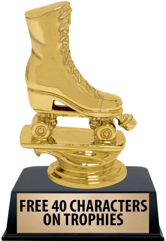 6"TROPHY ON BLACK CONTEMP BASE