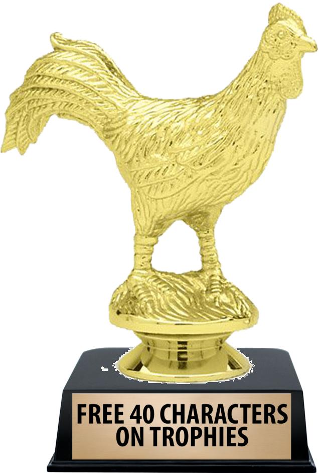 6"TROPHY ON BLACK CONTEMP BASE