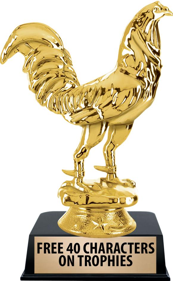 6"TROPHY ON BLACK CONTEMP BASE