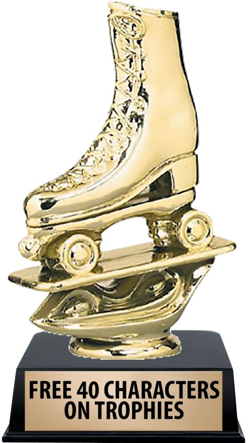 6"TROPHY ON BLACK CONTEMP BASE