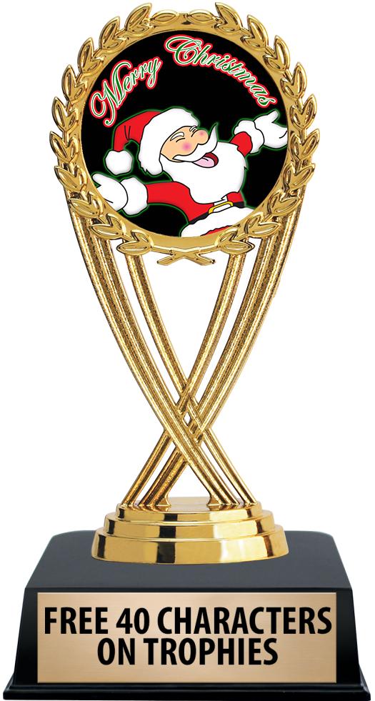 6"TROPHY ON BLACK CONTEMP BASE