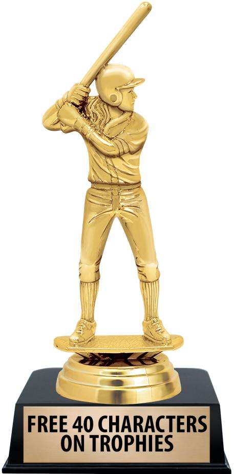 6"TROPHY ON BLACK CONTEMP BASE