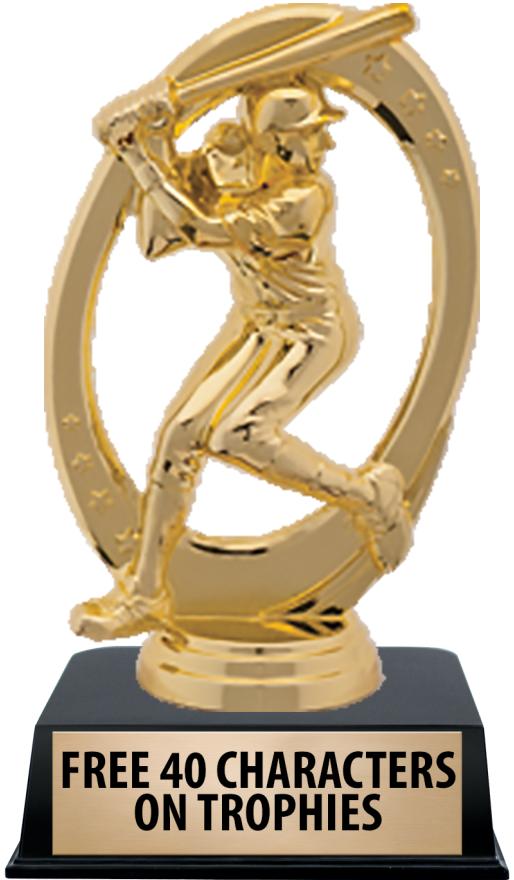 6"TROPHY ON BLACK CONTEMP BASE