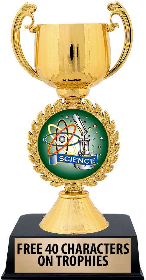 6"TROPHY ON BLACK CONTEMP BASE