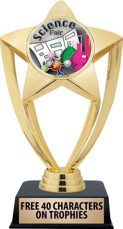 6"TROPHY ON BLACK CONTEMP BASE