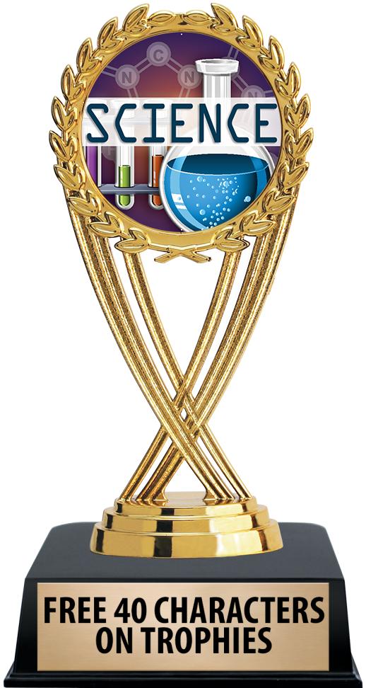 6"TROPHY ON BLACK CONTEMP BASE