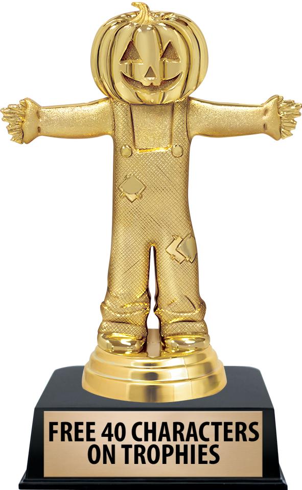 6"TROPHY ON BLACK CONTEMP BASE