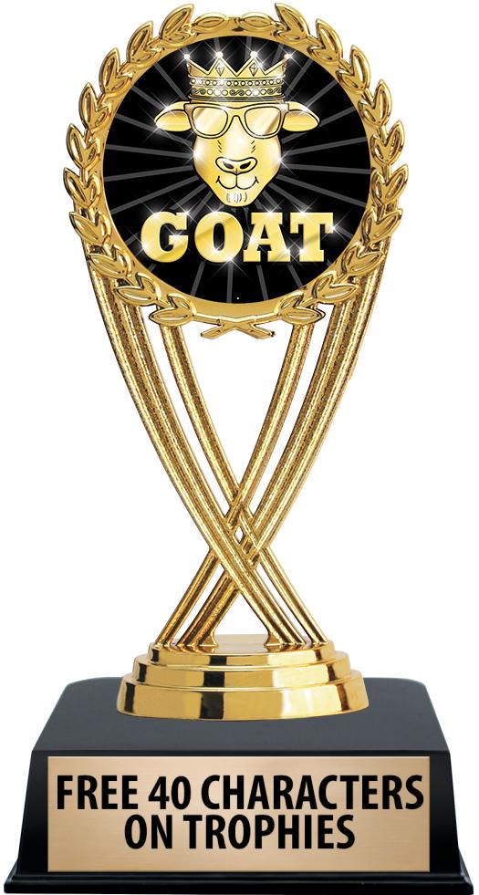 6"TROPHY ON BLACK CONTEMP BASE