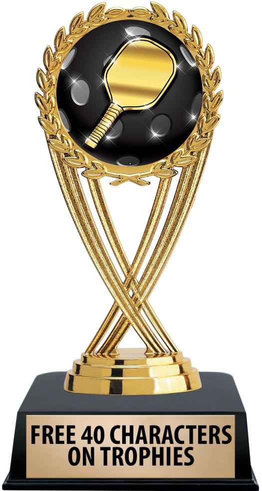 6"TROPHY ON BLACK CONTEMP BASE