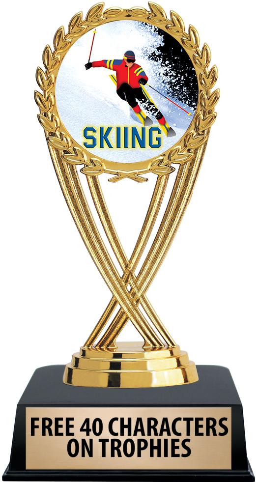 6"TROPHY ON BLACK CONTEMP BASE