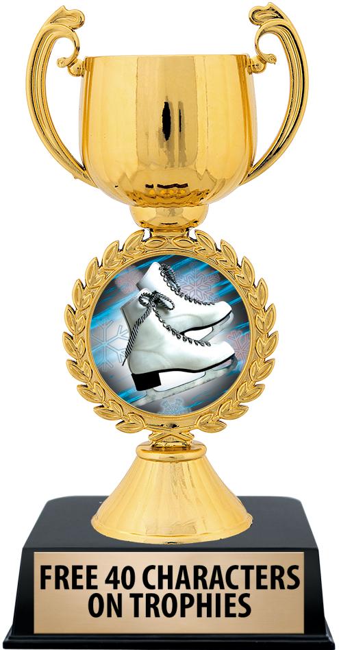 6"TROPHY ON BLACK CONTEMP BASE