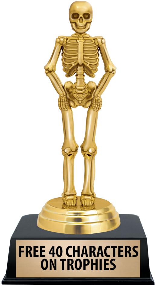 6"TROPHY ON BLACK CONTEMP BASE