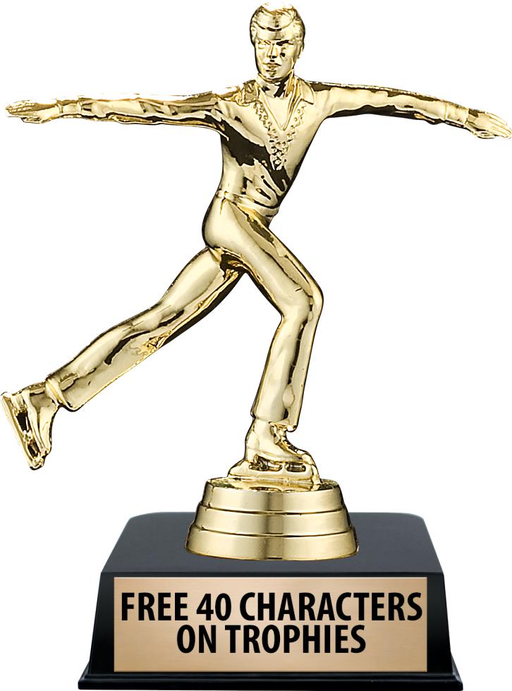 6"TROPHY ON BLACK CONTEMP BASE