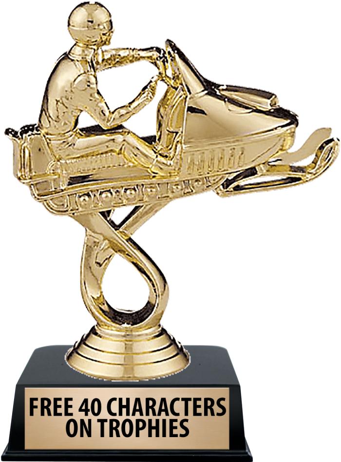 6"TROPHY ON BLACK CONTEMP BASE