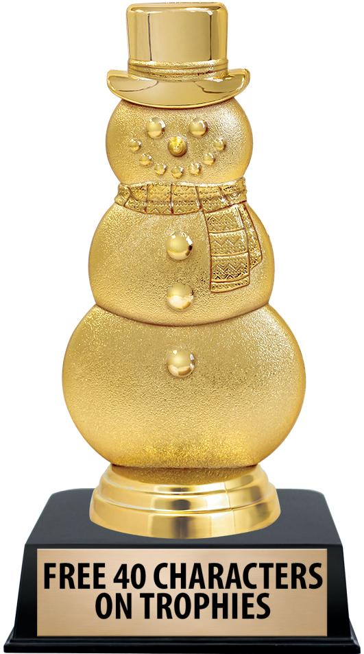 6"TROPHY ON BLACK CONTEMP BASE