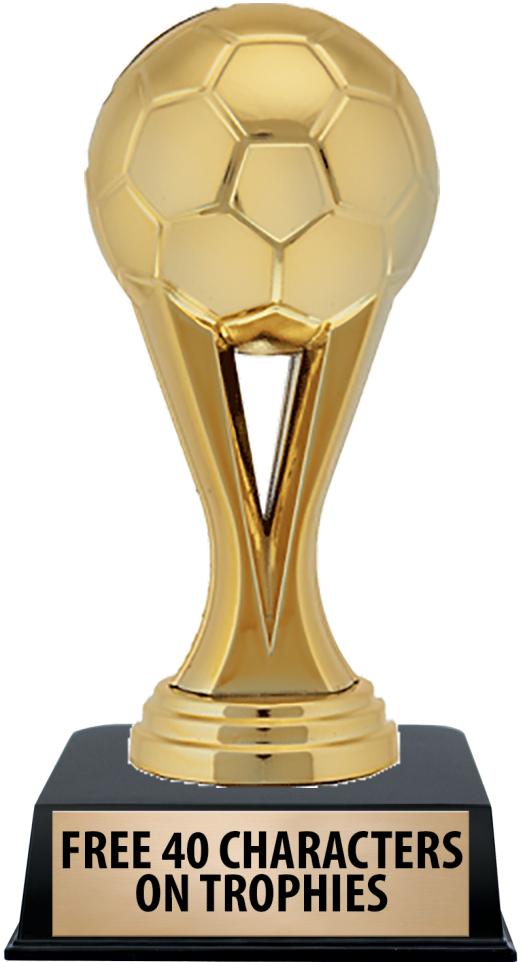 6"TROPHY ON BLACK CONTEMP BASE