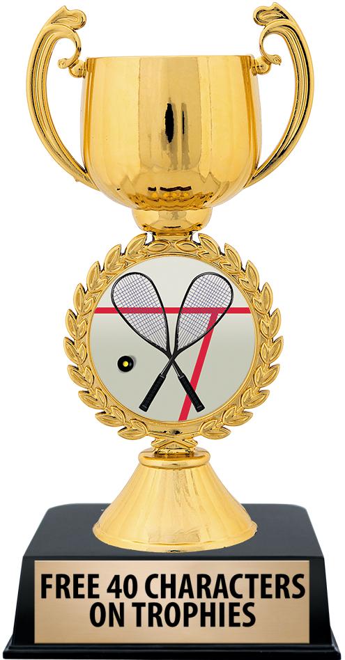 6"TROPHY ON BLACK CONTEMP BASE