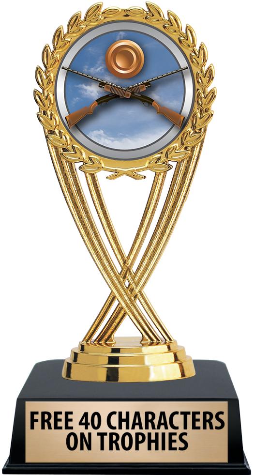 6"TROPHY ON BLACK CONTEMP BASE