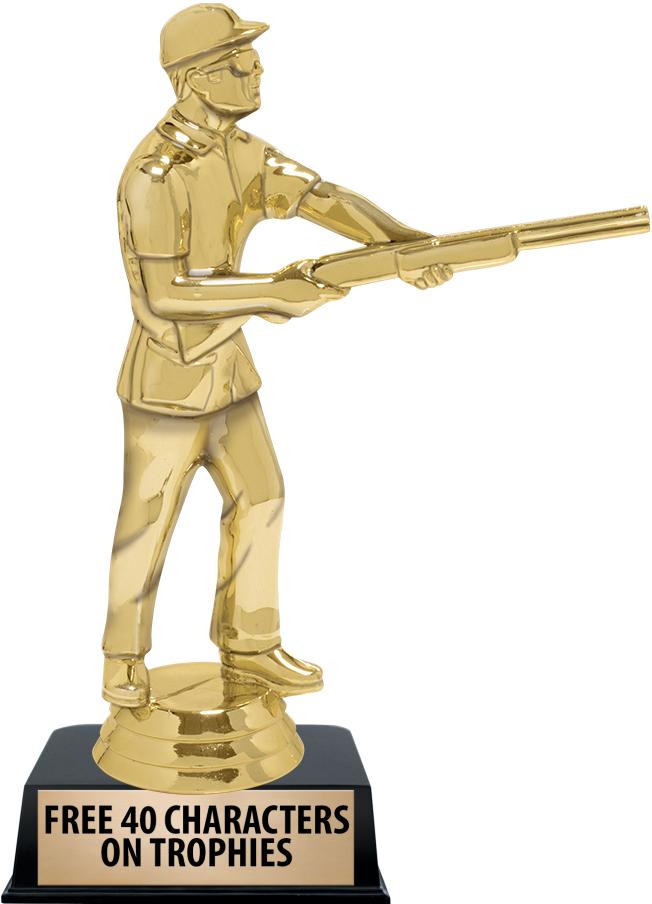 6"TROPHY ON BLACK CONTEMP BASE