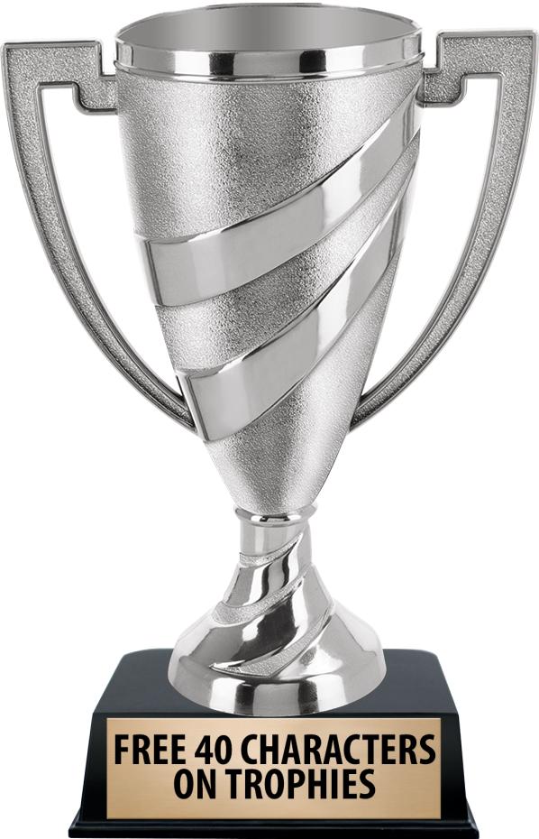 6"TROPHY ON BLACK CONTEMP BASE