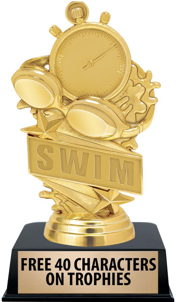 6"TROPHY ON BLACK CONTEMP BASE