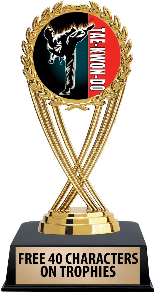 6"TROPHY ON BLACK CONTEMP BASE