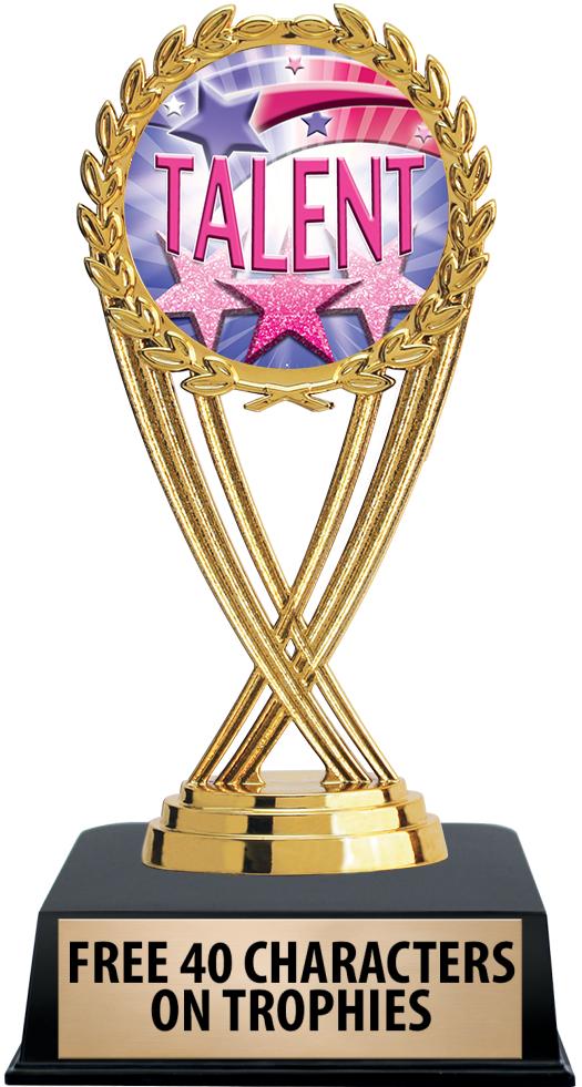 6"TROPHY ON BLACK CONTEMP BASE