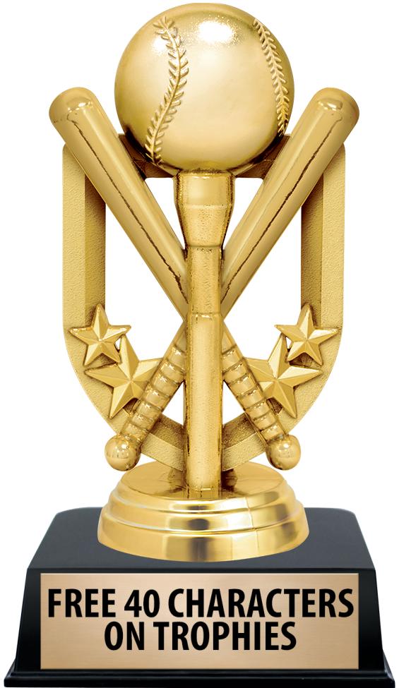 6"TROPHY ON BLACK CONTEMP BASE