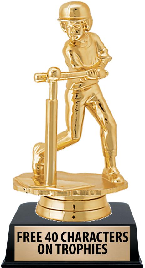 6"TROPHY ON BLACK CONTEMP BASE