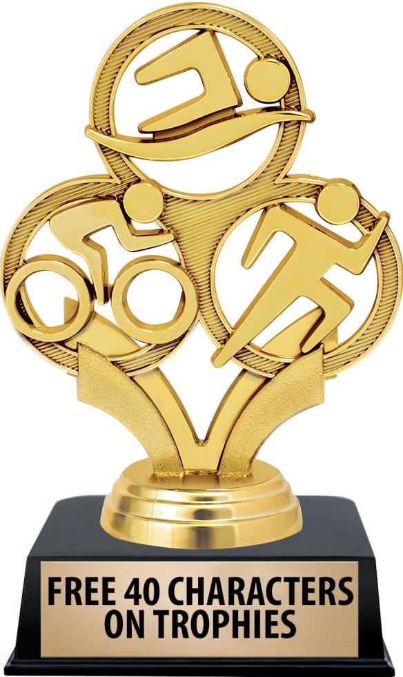 6"TROPHY ON BLACK CONTEMP BASE