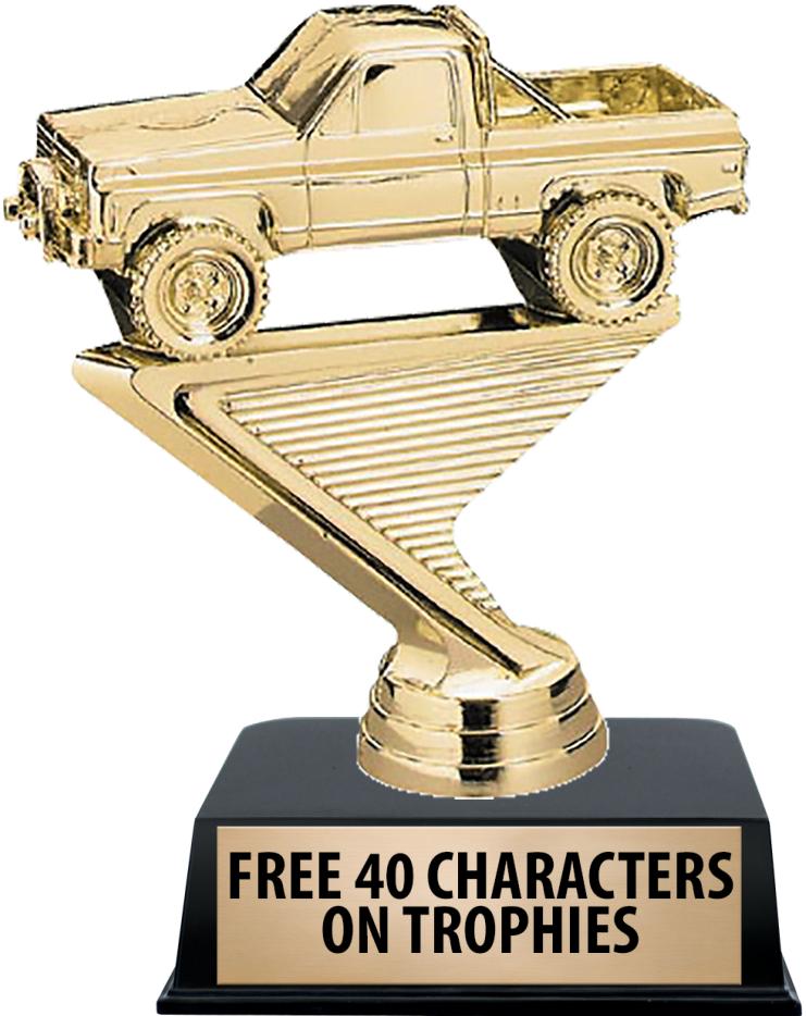 6"TROPHY ON BLACK CONTEMP BASE