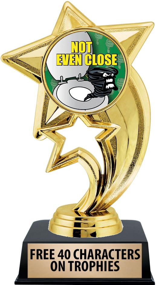 6"TROPHY ON BLACK CONTEMP BASE